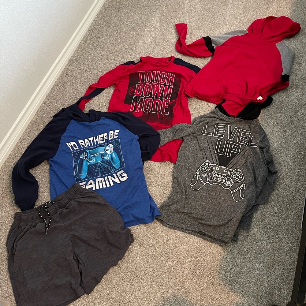 Boys Size 16 hoodies long sleeve shirt and shorts